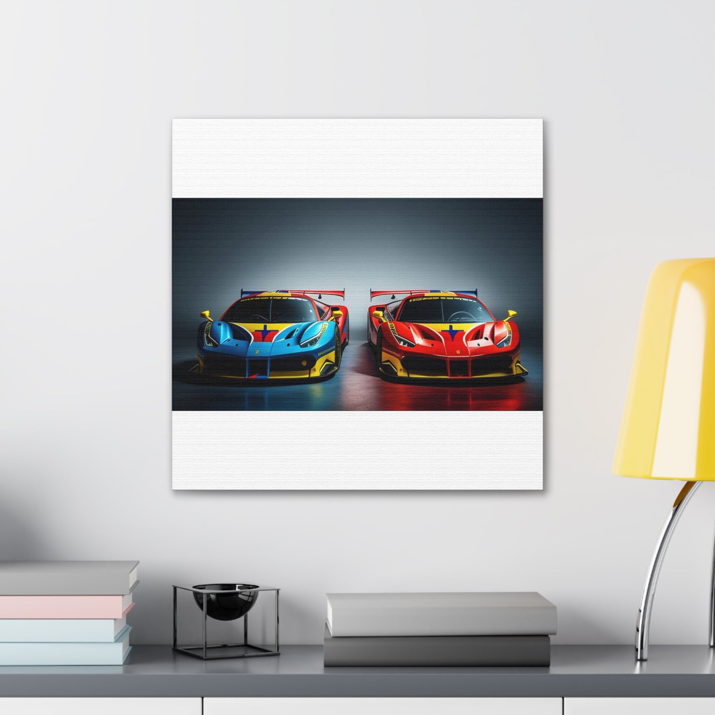 Canvas Gallery Wraps Ferrari Red Blue 2