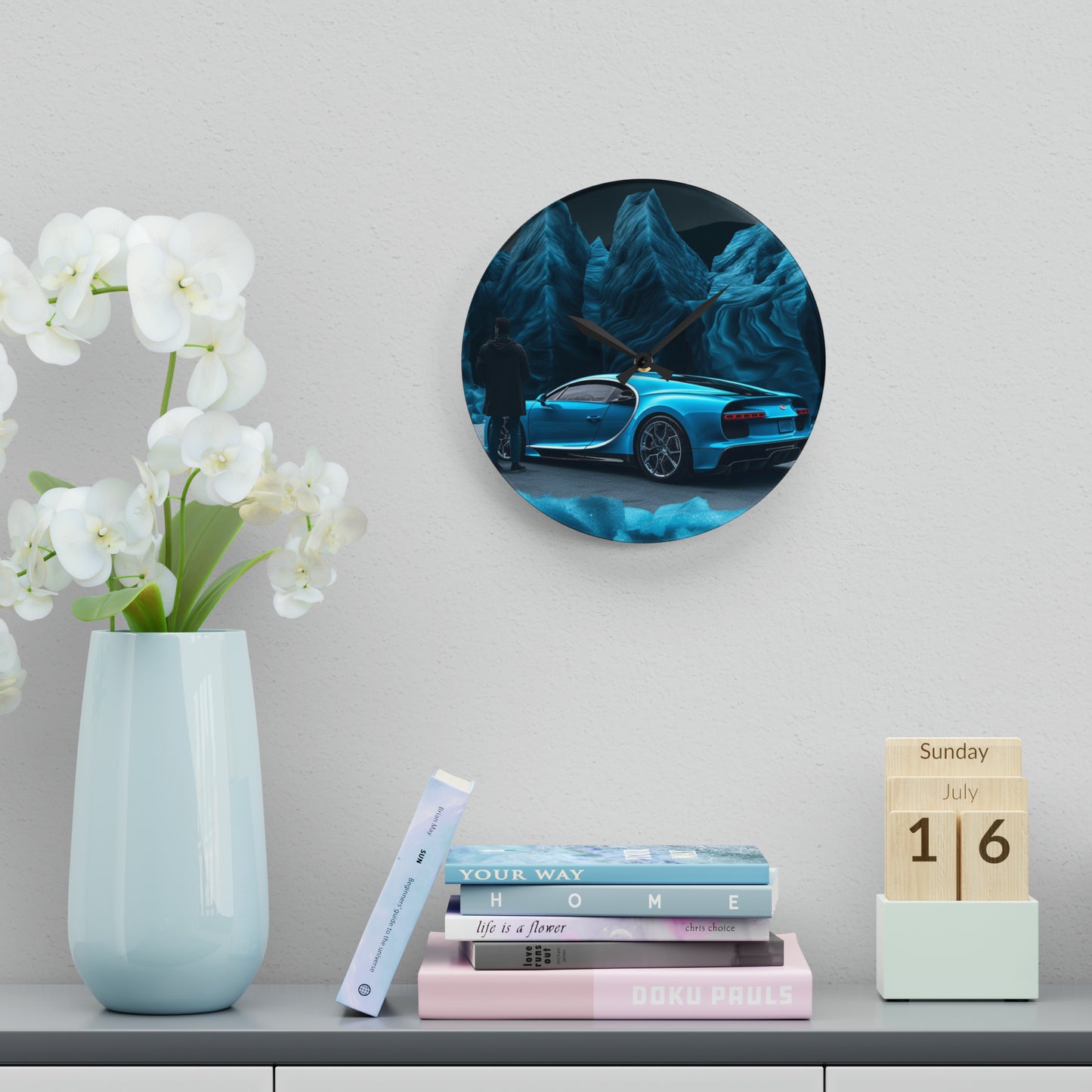 Acrylic Wall Clock Bugatti Real Look 3