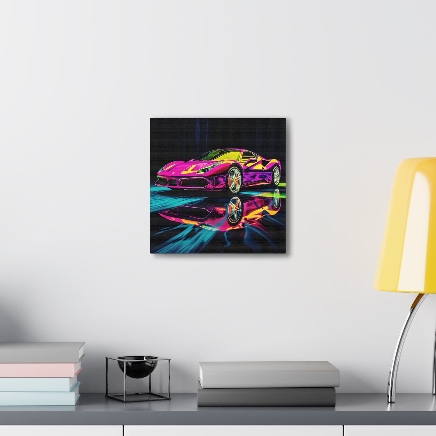 Canvas Gallery Wraps Pink Ferrari Macro 3