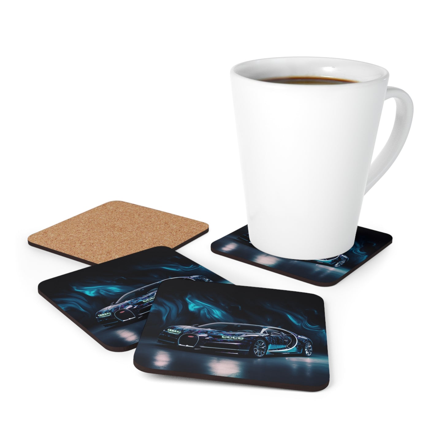 Corkwood Coaster Set Hyper Bugatti 1