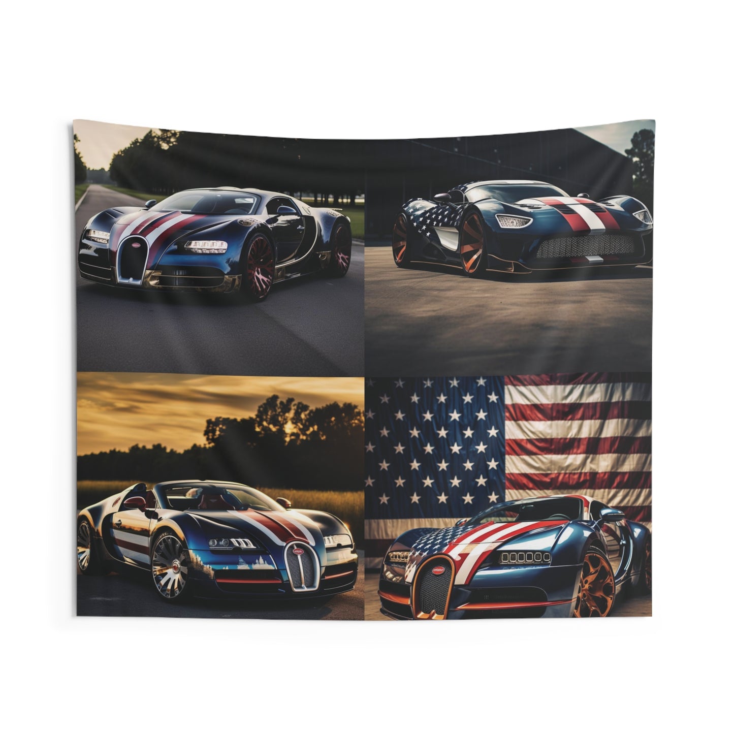 Indoor Wall Tapestries Bugatti Flag American 5