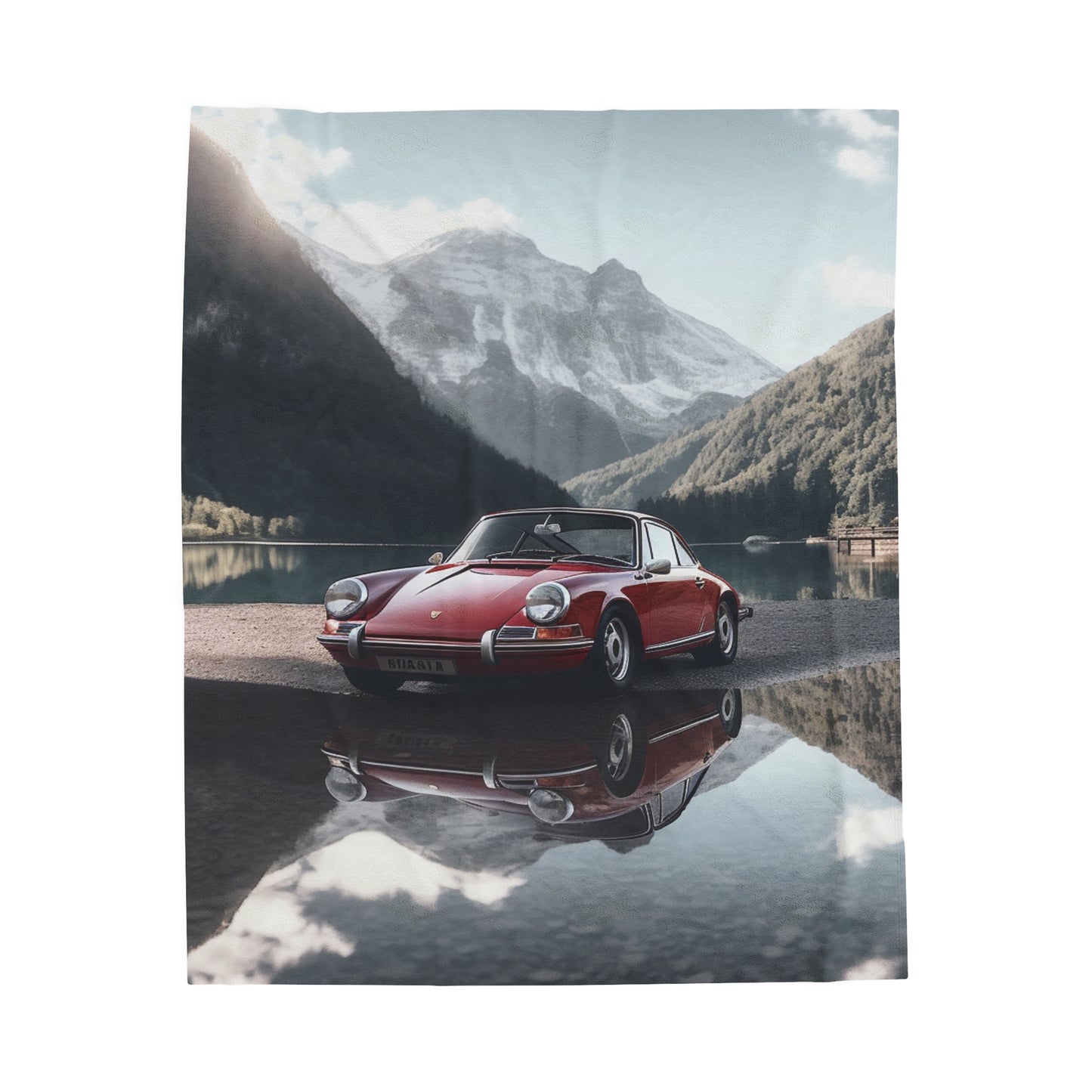 Velveteen Plush Blanket Porsche Lake 4