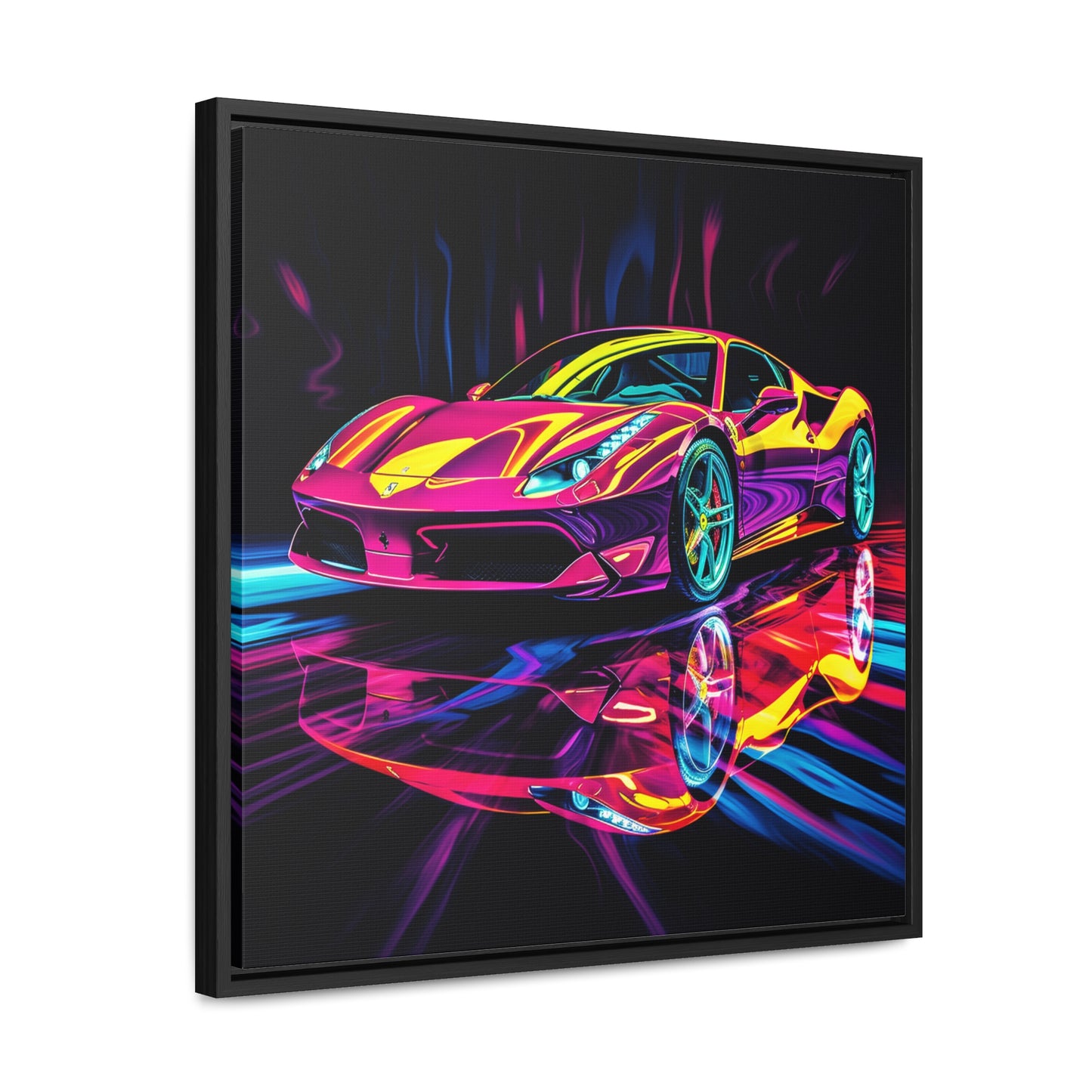 Gallery Canvas Wraps, Square Frame Pink Ferrari Macro 2