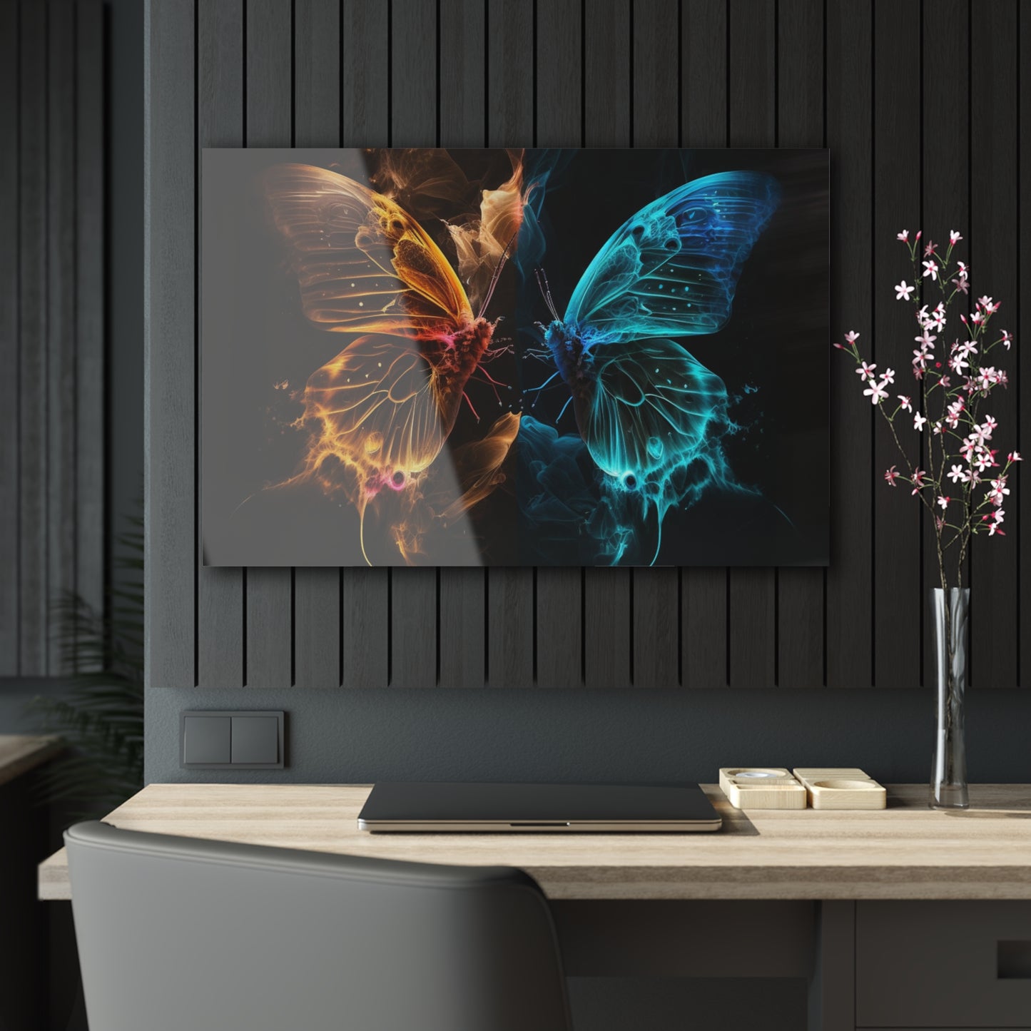 Acrylic Prints Kiss Neon Butterfly 9