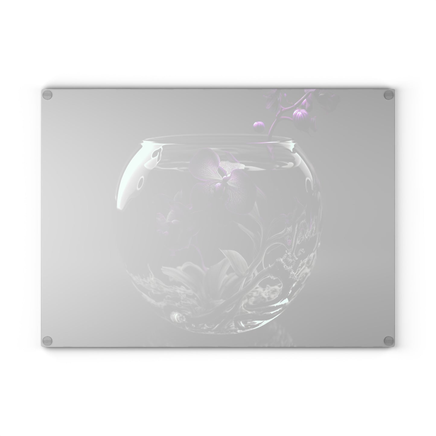 Glass Cutting Board Purple Orchid Glass vase 3