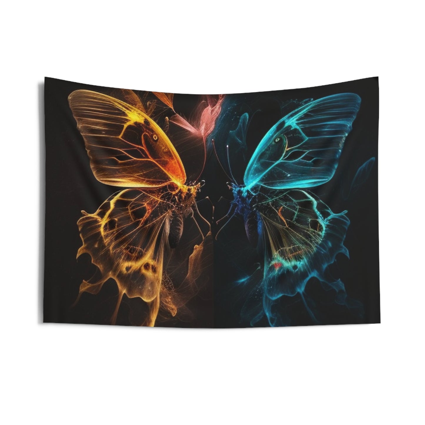 Indoor Wall Tapestries Kiss Neon Butterfly 4