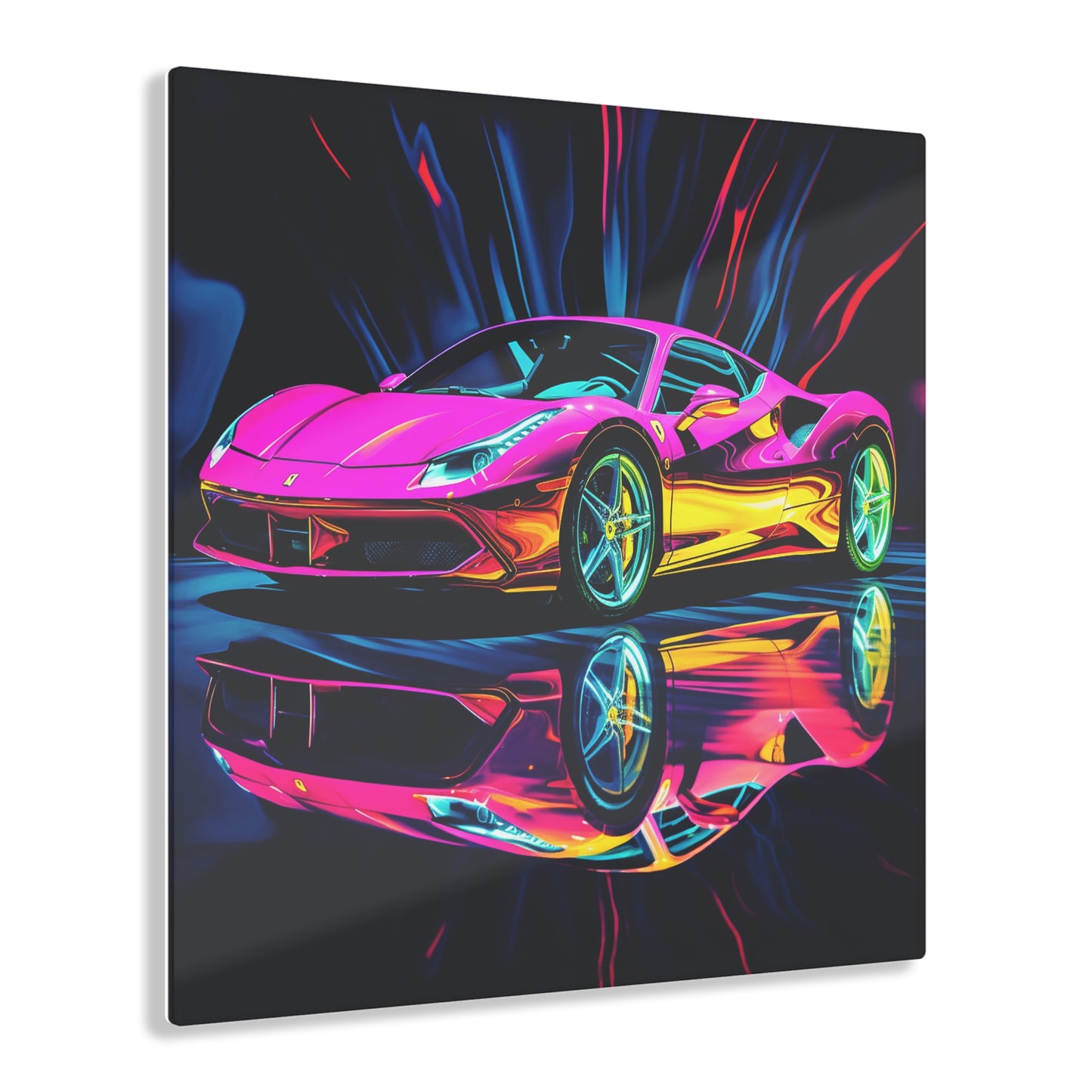 Acrylic Prints Pink Macro Ferrari 3