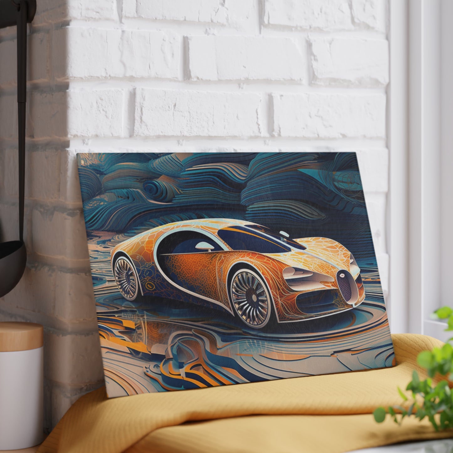 Glass Cutting Board Bugatti Abstract Flair 1