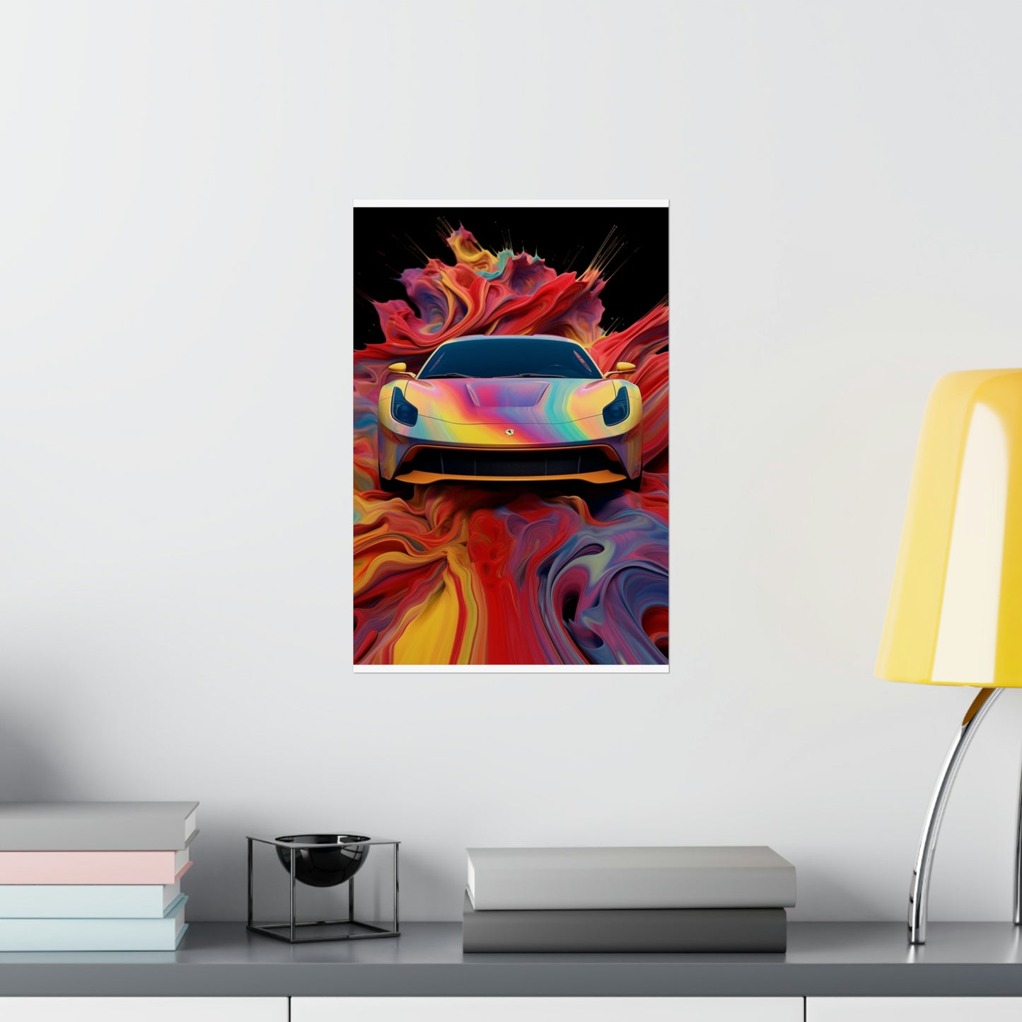 Premium Matte Vertical Posters Ferrari Water Fusion 1