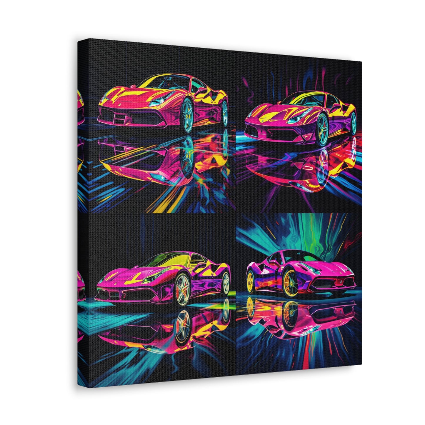 Canvas Gallery Wraps Pink Ferrari Macro 5