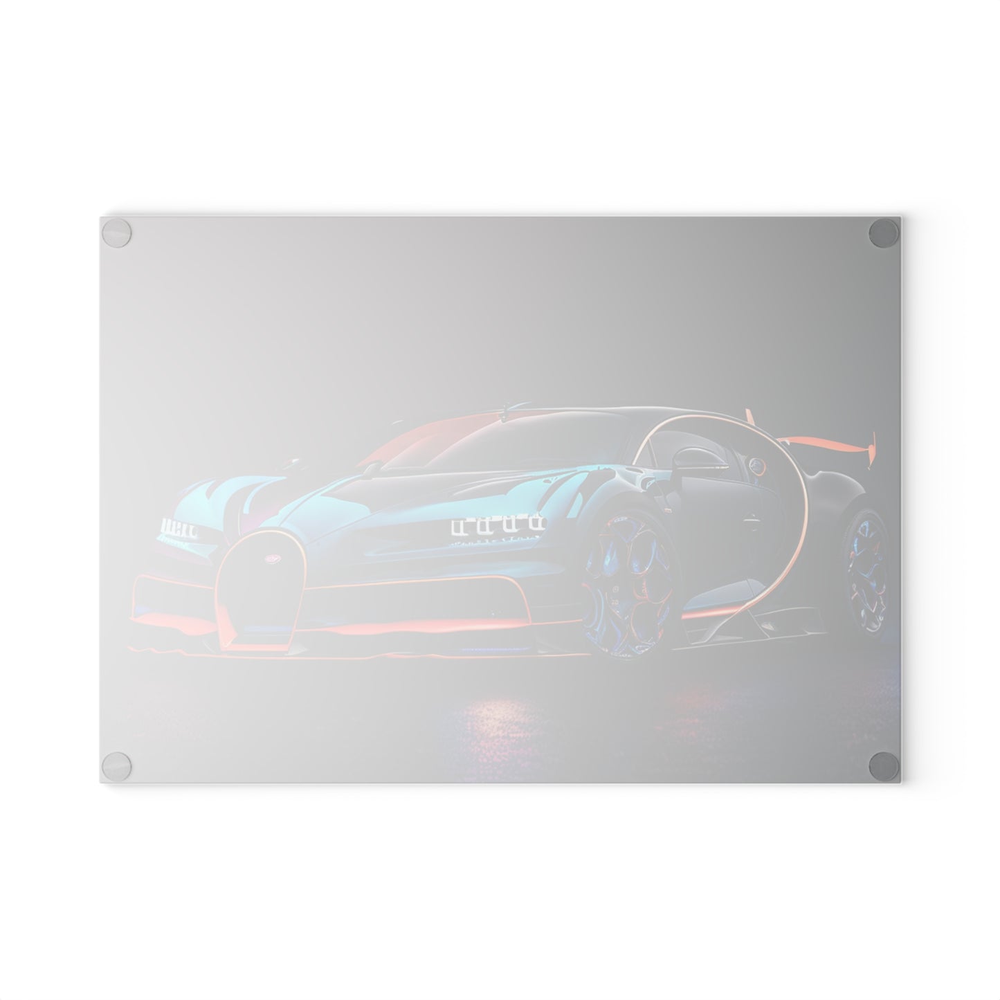 Glass Cutting Board Bugatti Chiron Super 1