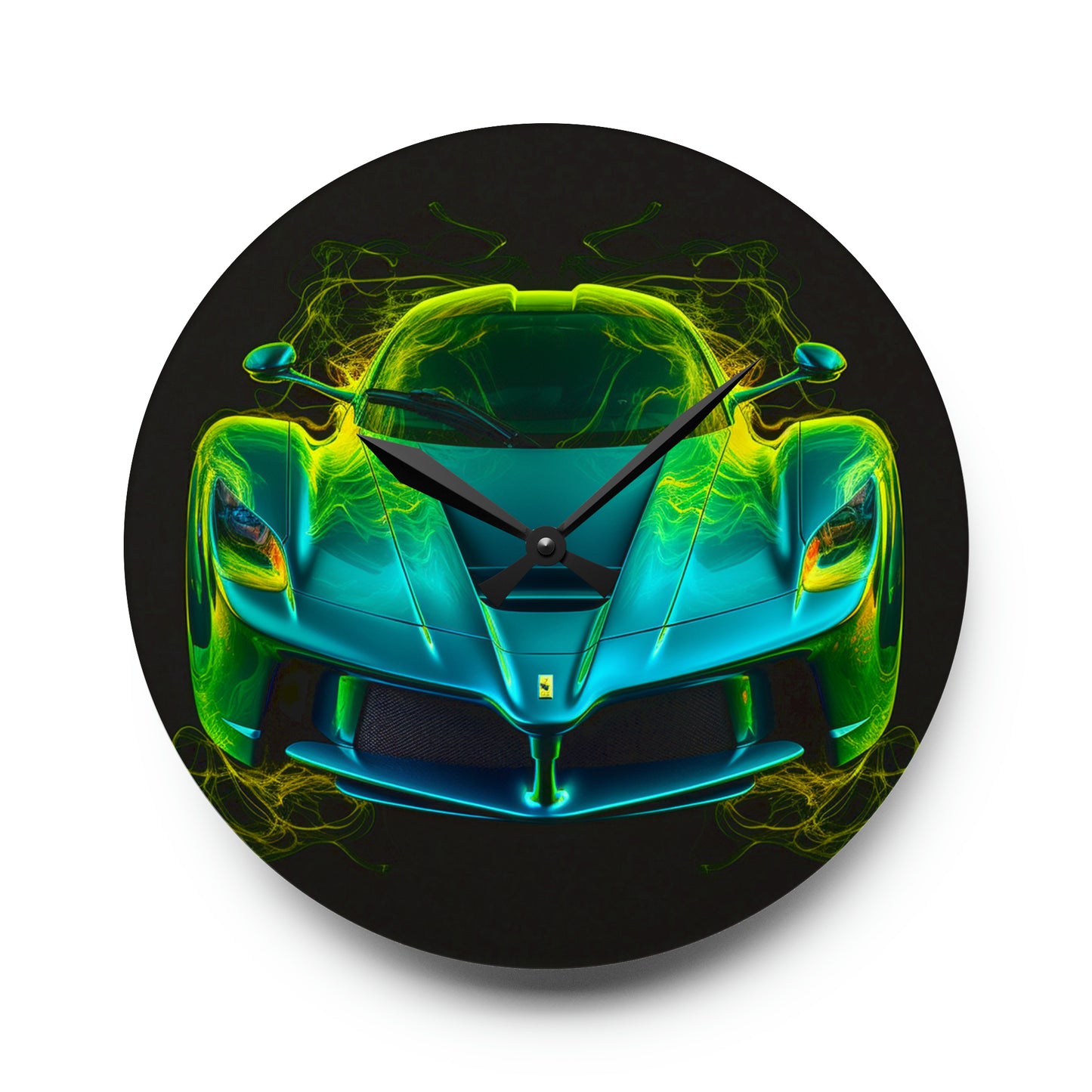 Acrylic Wall Clock Ferrari Neon 2