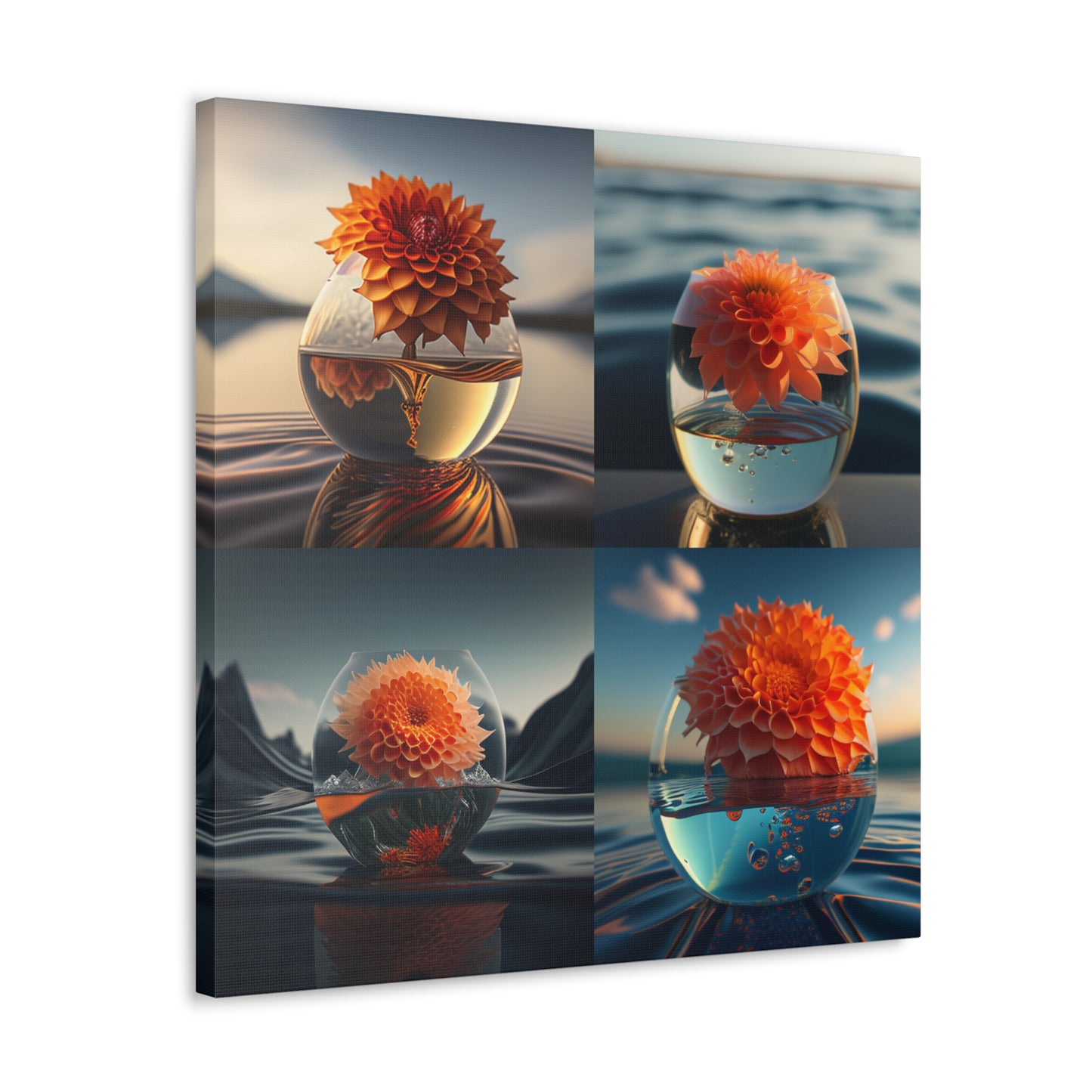 Canvas Gallery Wraps Dahlia Orange 5