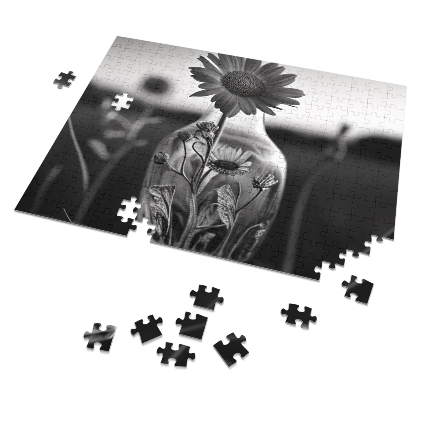 Jigsaw Puzzle (30, 110, 252, 500,1000-Piece) Yellw Sunflower in a vase 2