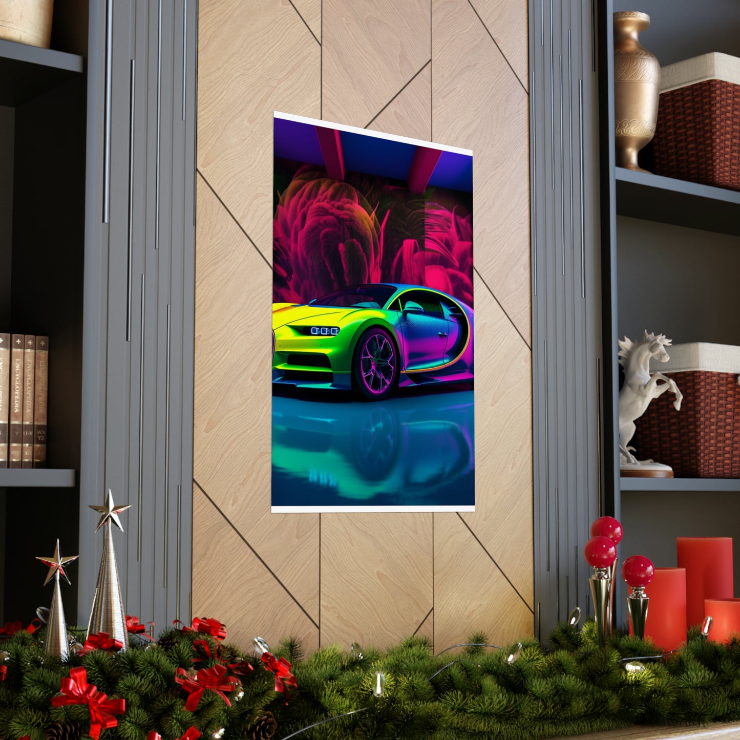 Premium Matte Vertical Posters Florescent Bugatti Flair 1