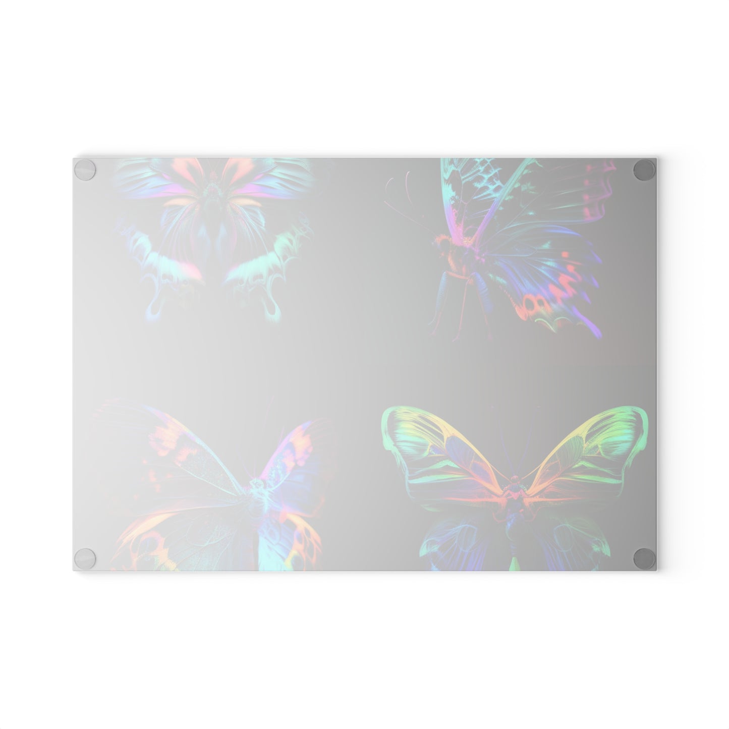 Glass Cutting Board Raw Hyper Color Butterfly 5