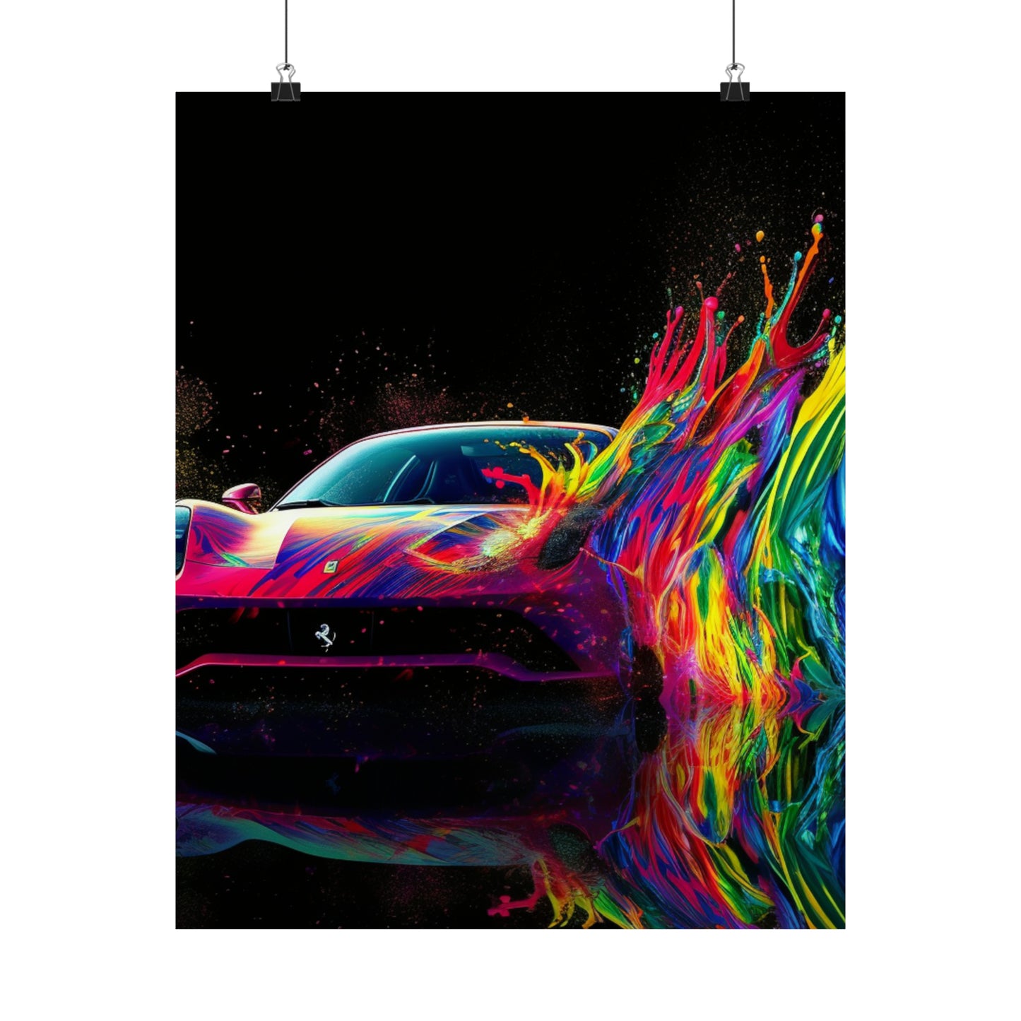 Premium Matte Vertical Posters Ferrari Fusion Water 3