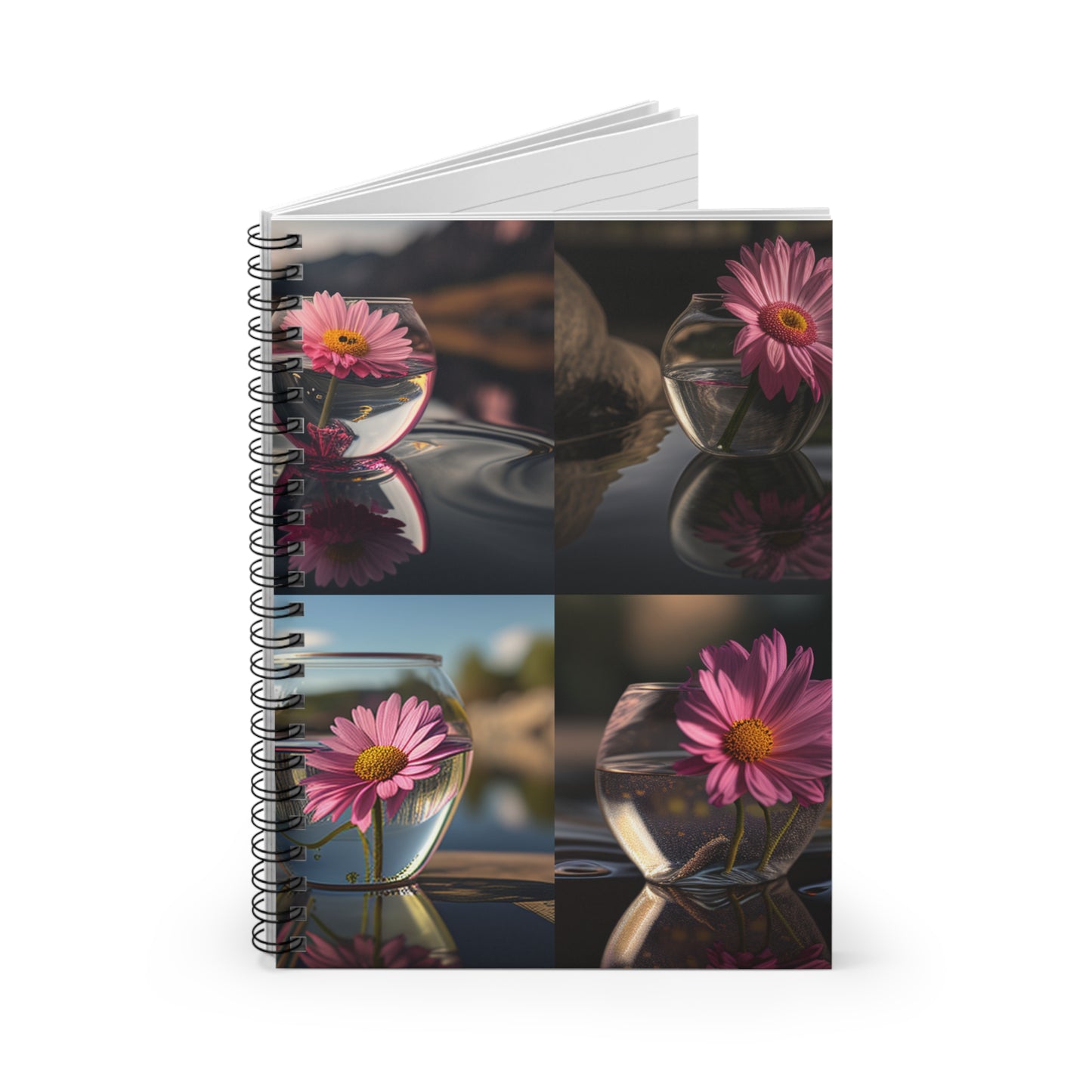 Spiral Notebook - Ruled Line Pink Daisy 5