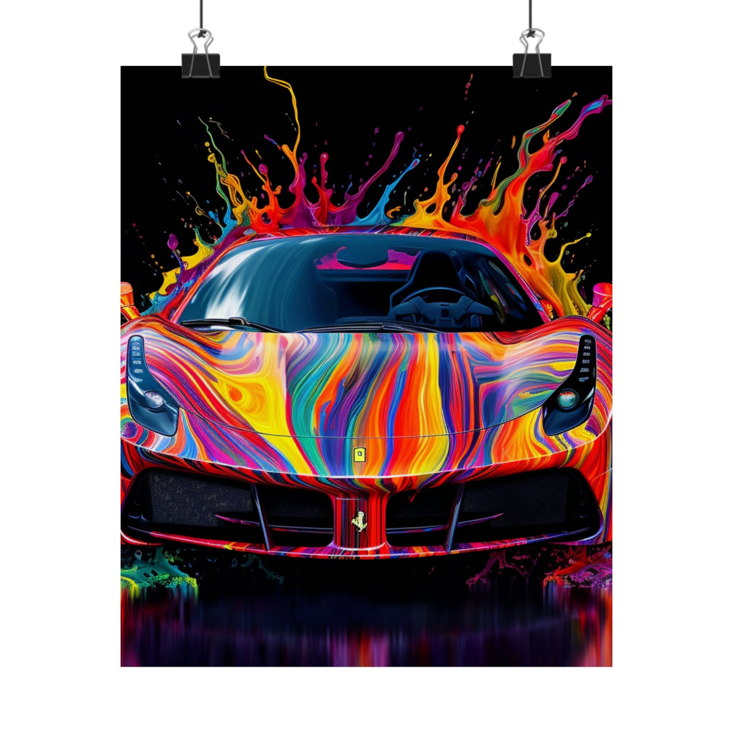 Premium Matte Vertical Posters Ferrari Fusion Water 4