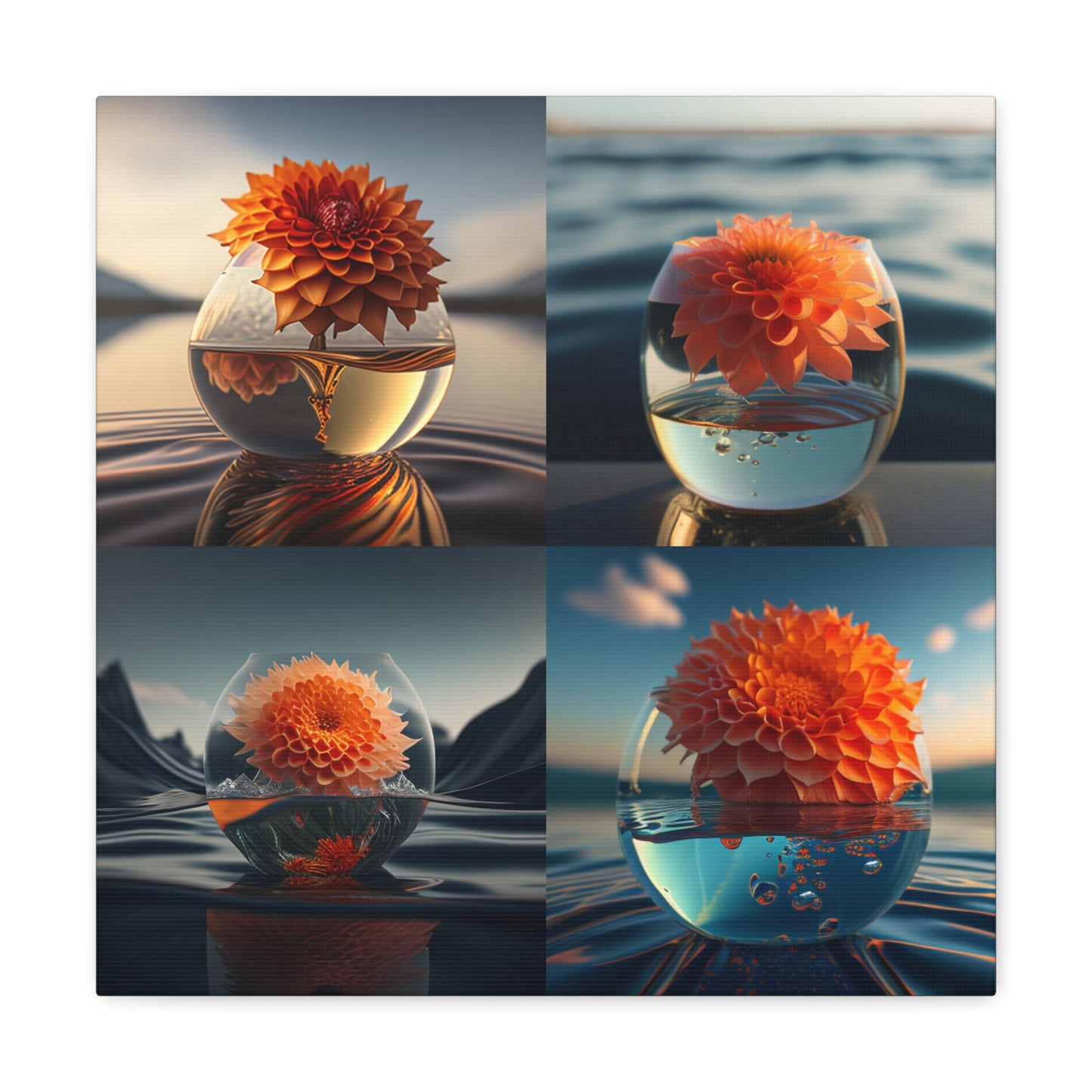 Canvas Gallery Wraps Dahlia Orange 5