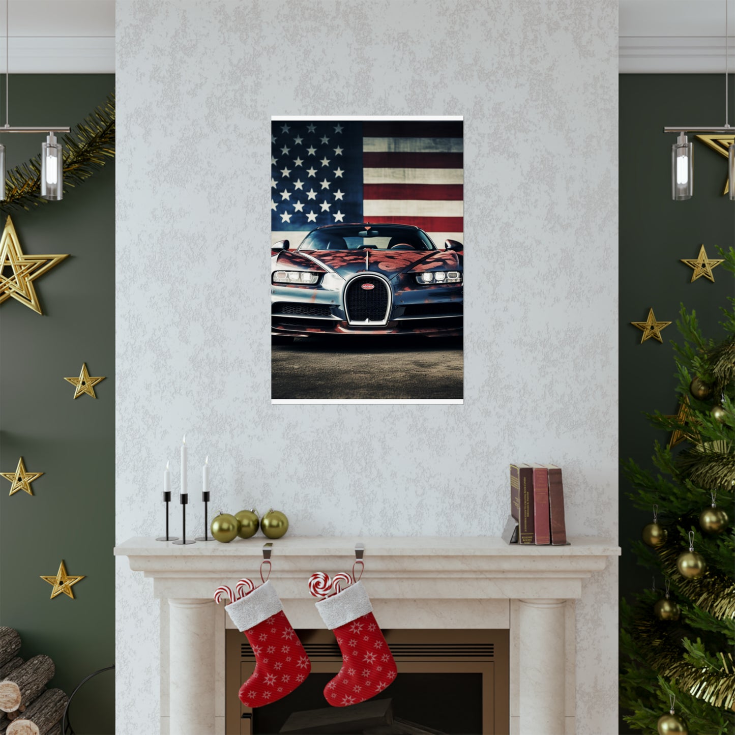 Premium Matte Vertical Posters Bugatti Flag 3