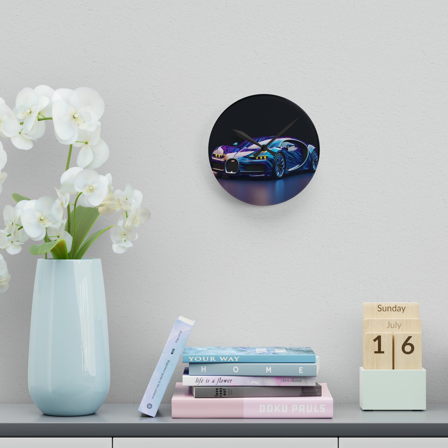 Acrylic Wall Clock Bugatti Abstract Flair 3