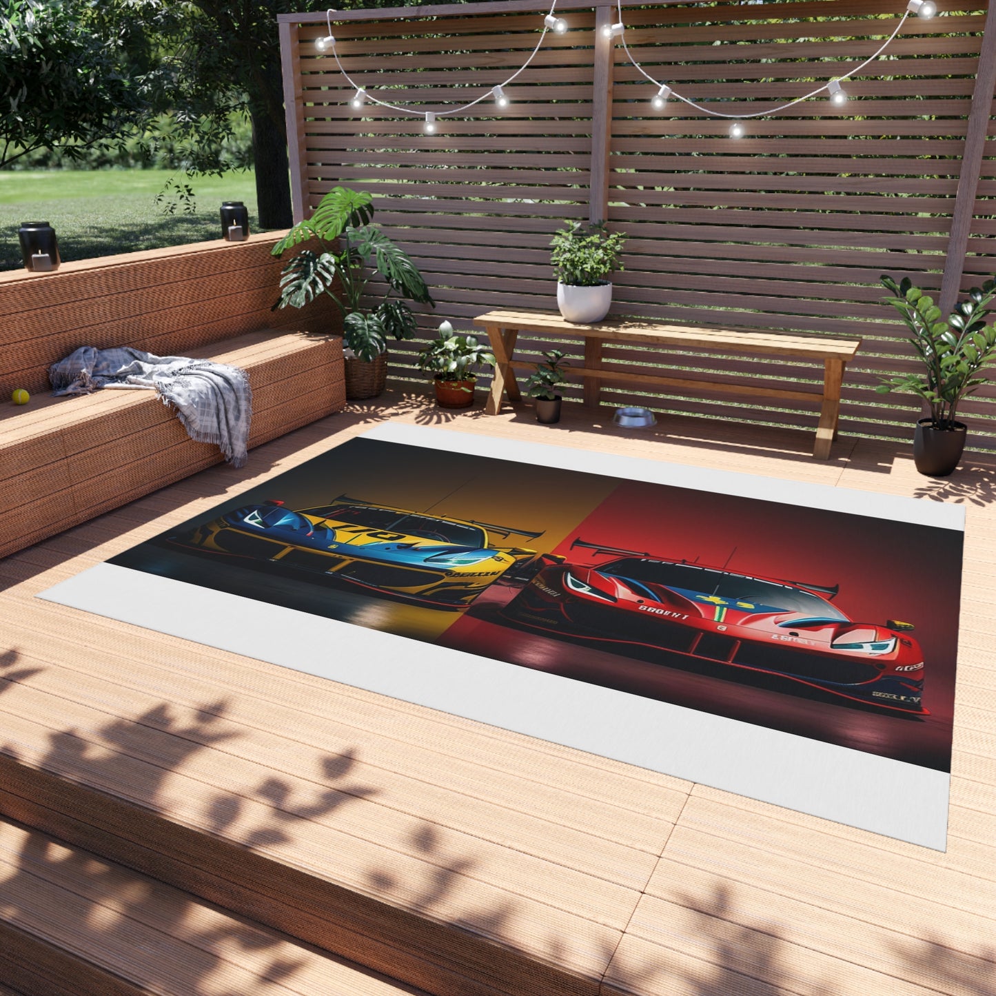 Outdoor Rug  Ferrari Red Blue 3