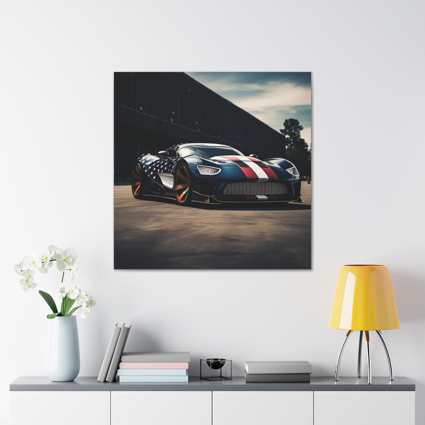 Canvas Gallery Wraps Bugatti Flag American 2