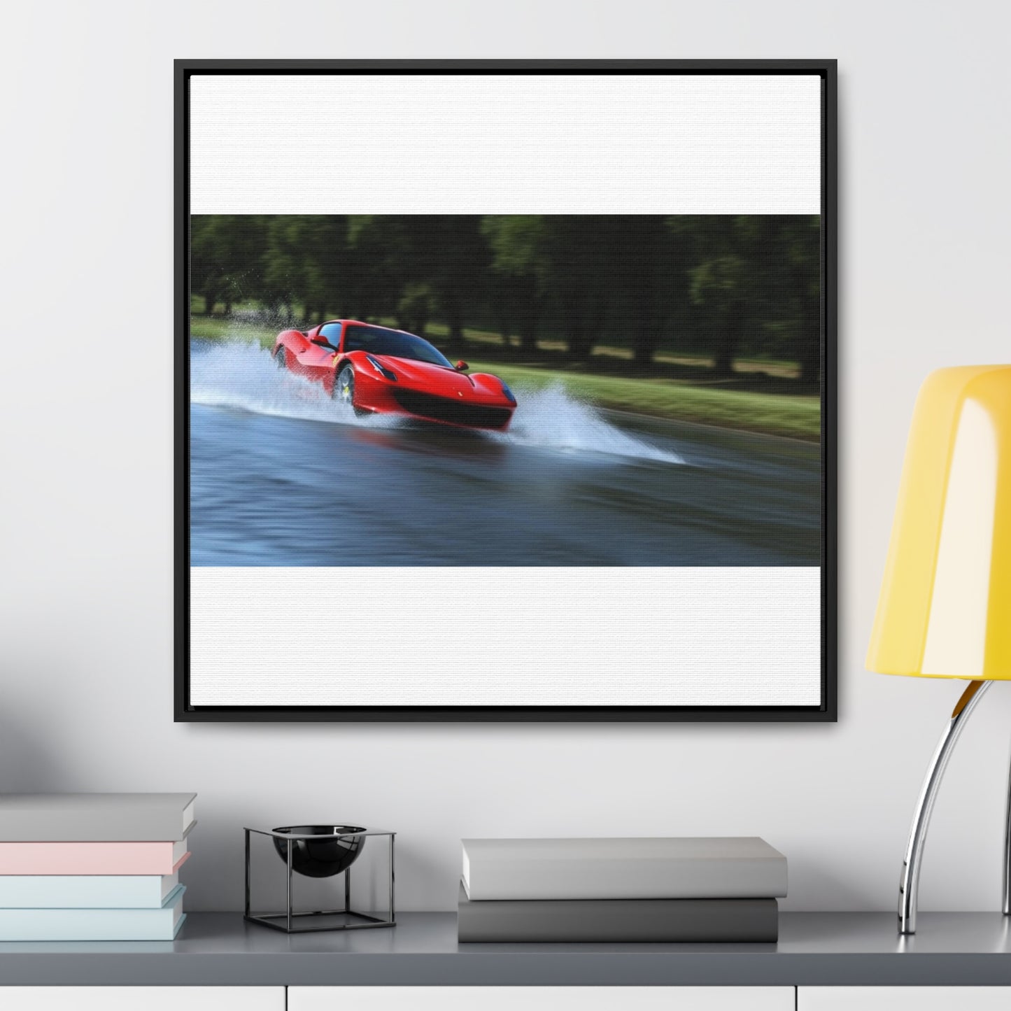 Gallery Canvas Wraps, Square Frame Water Ferrari Splash 3