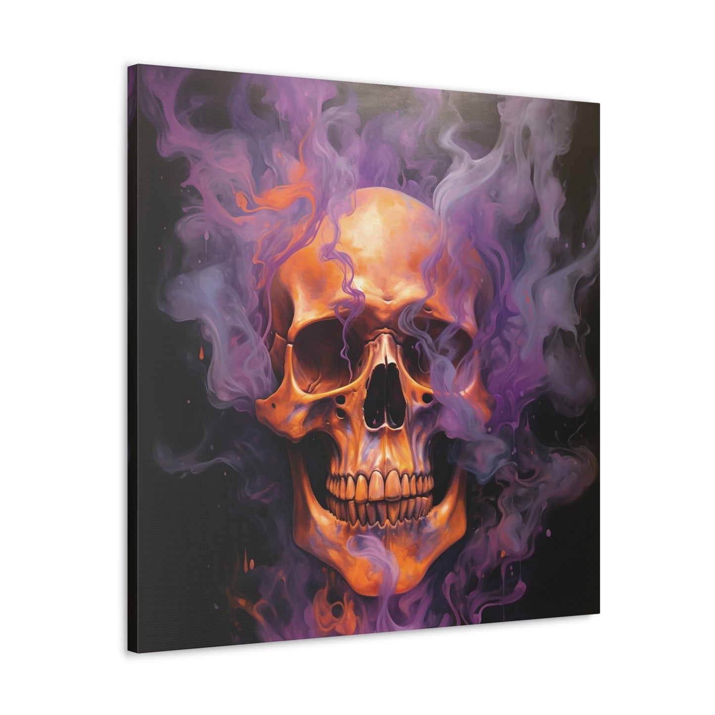 Canvas Gallery Wraps Skull Flames 4