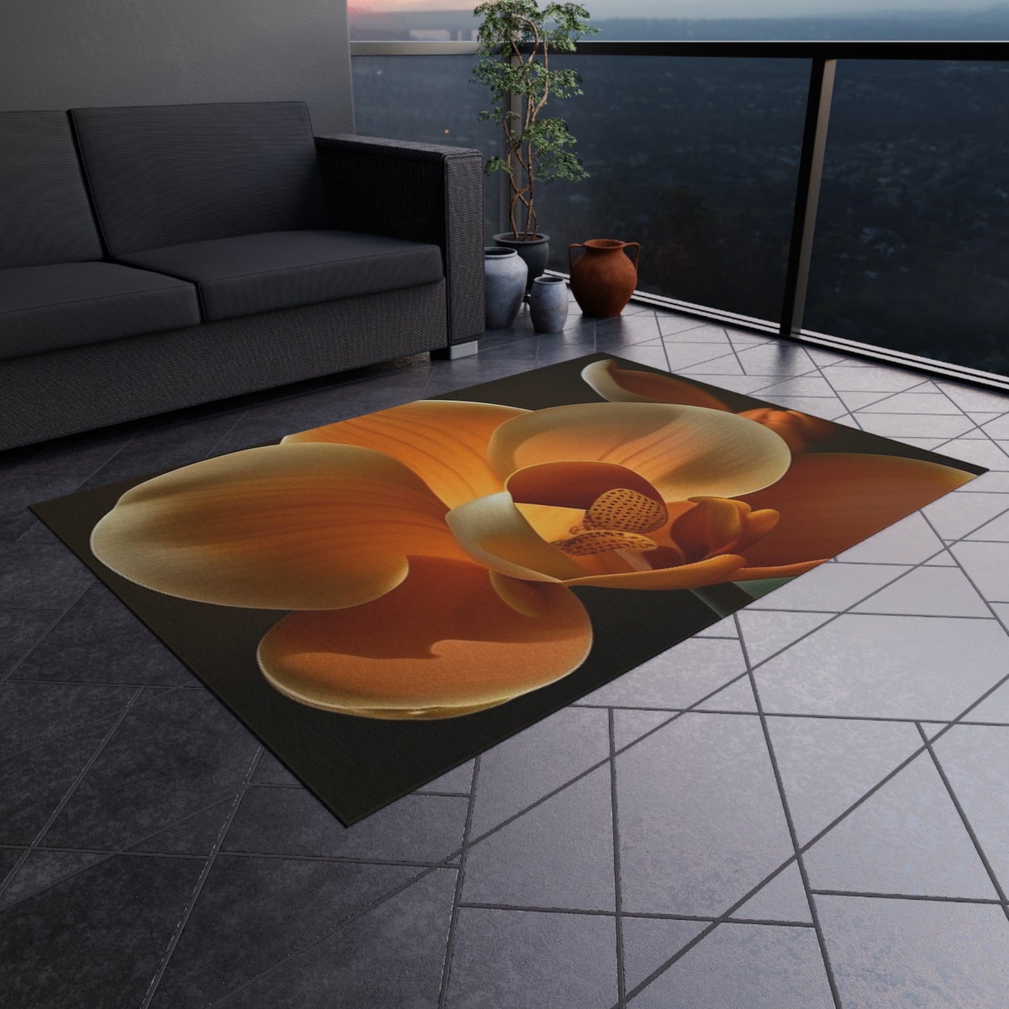 Outdoor Rug  Orange Orchid 4