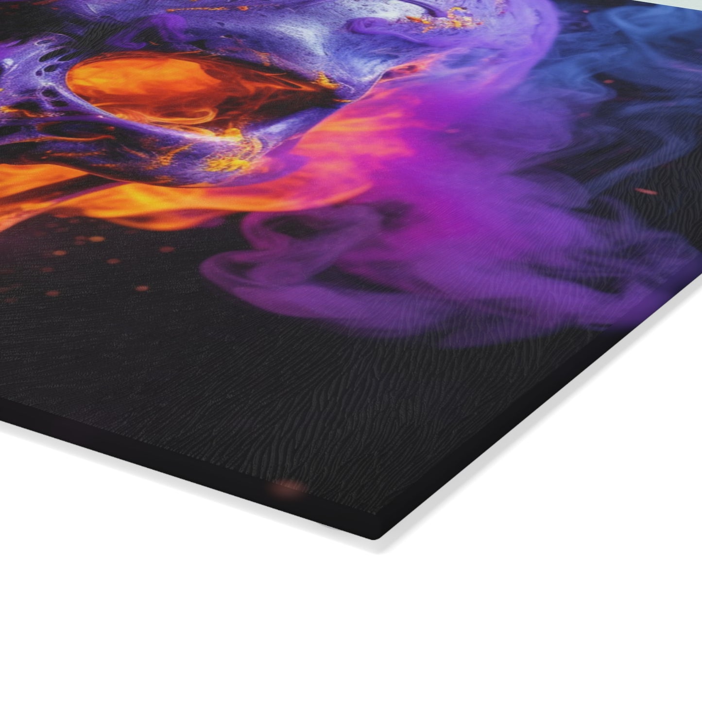 Glass Cutting Board Macro Skull 1