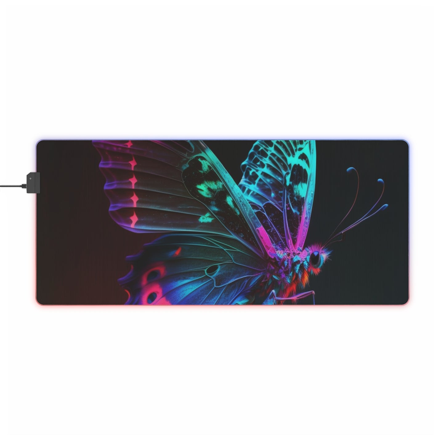 LED Gaming Mouse Pad Raw Hyper Color Butterfly 1