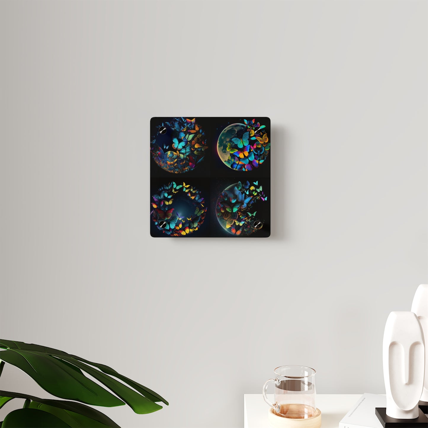 Acrylic Wall Art Panels Moon Butterfly 5