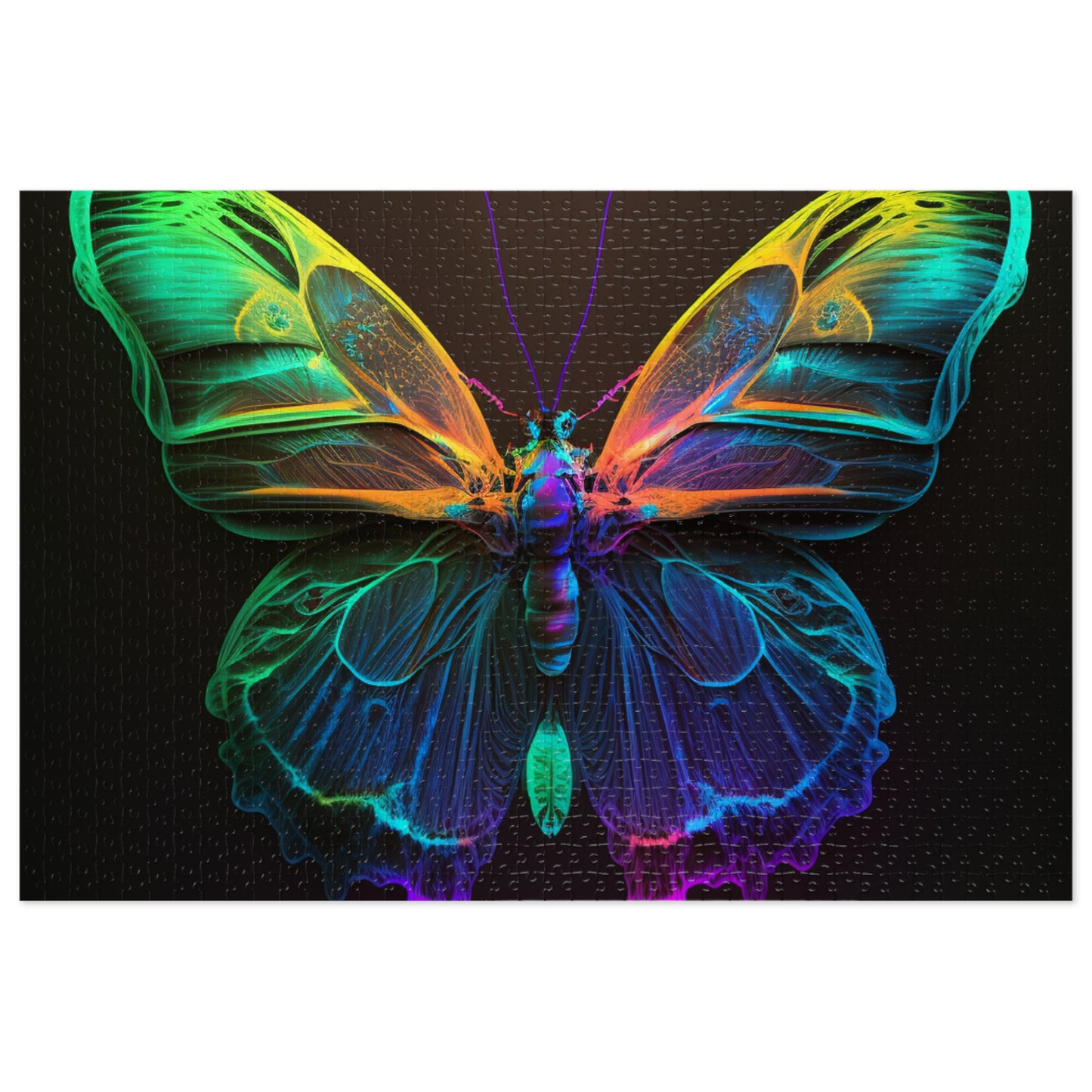 Jigsaw Puzzle (30, 110, 252, 500,1000-Piece) Raw Hyper Color Butterfly 3