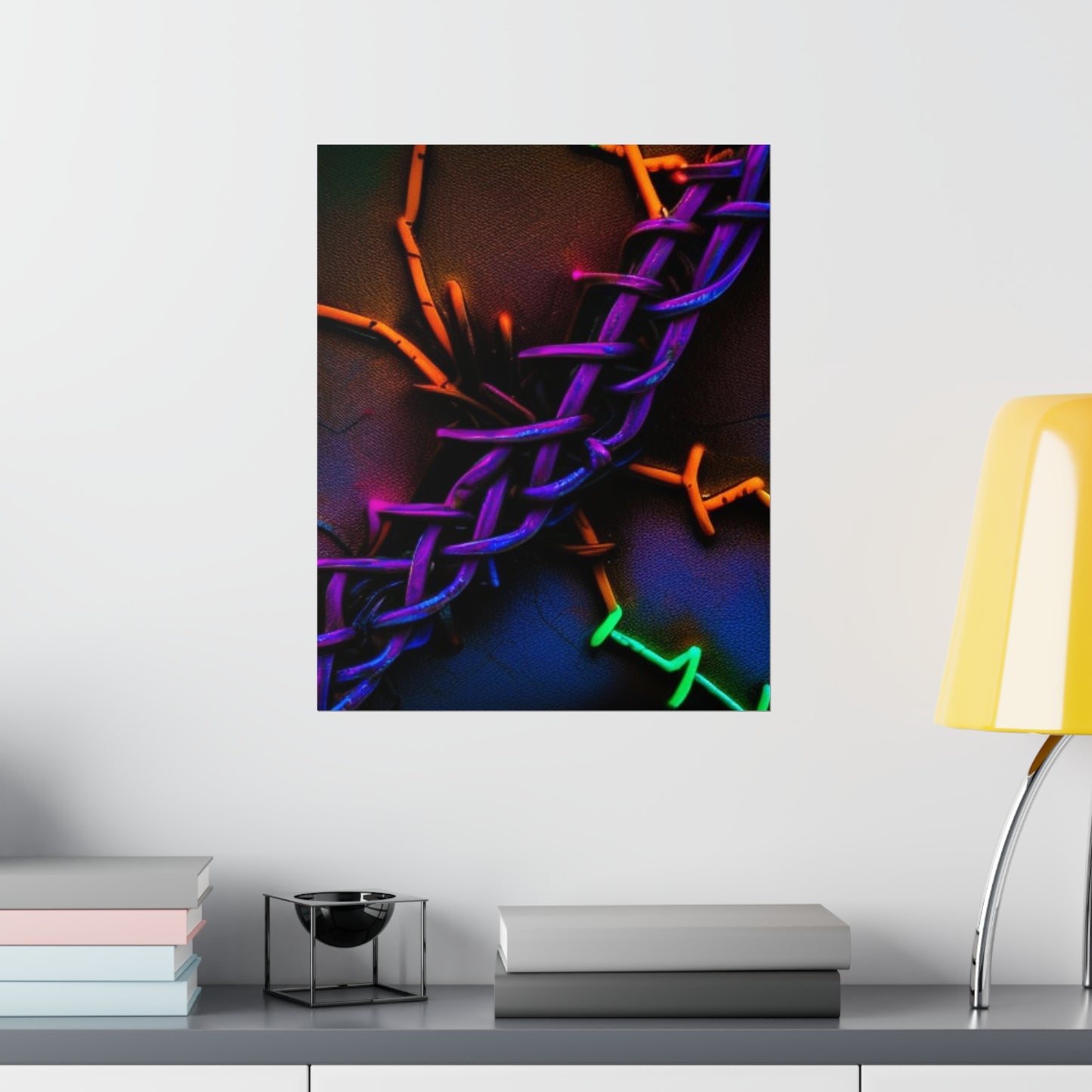 Premium Matte Vertical Posters Macro Neon Barbs 2