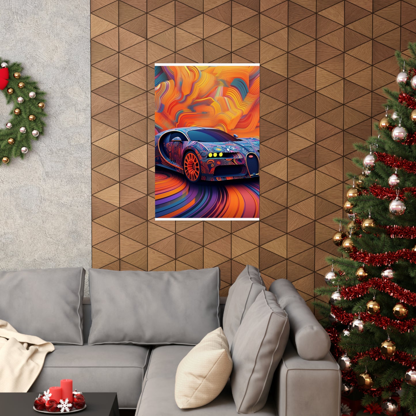 Premium Matte Vertical Posters Bugatti Abstract Concept 4