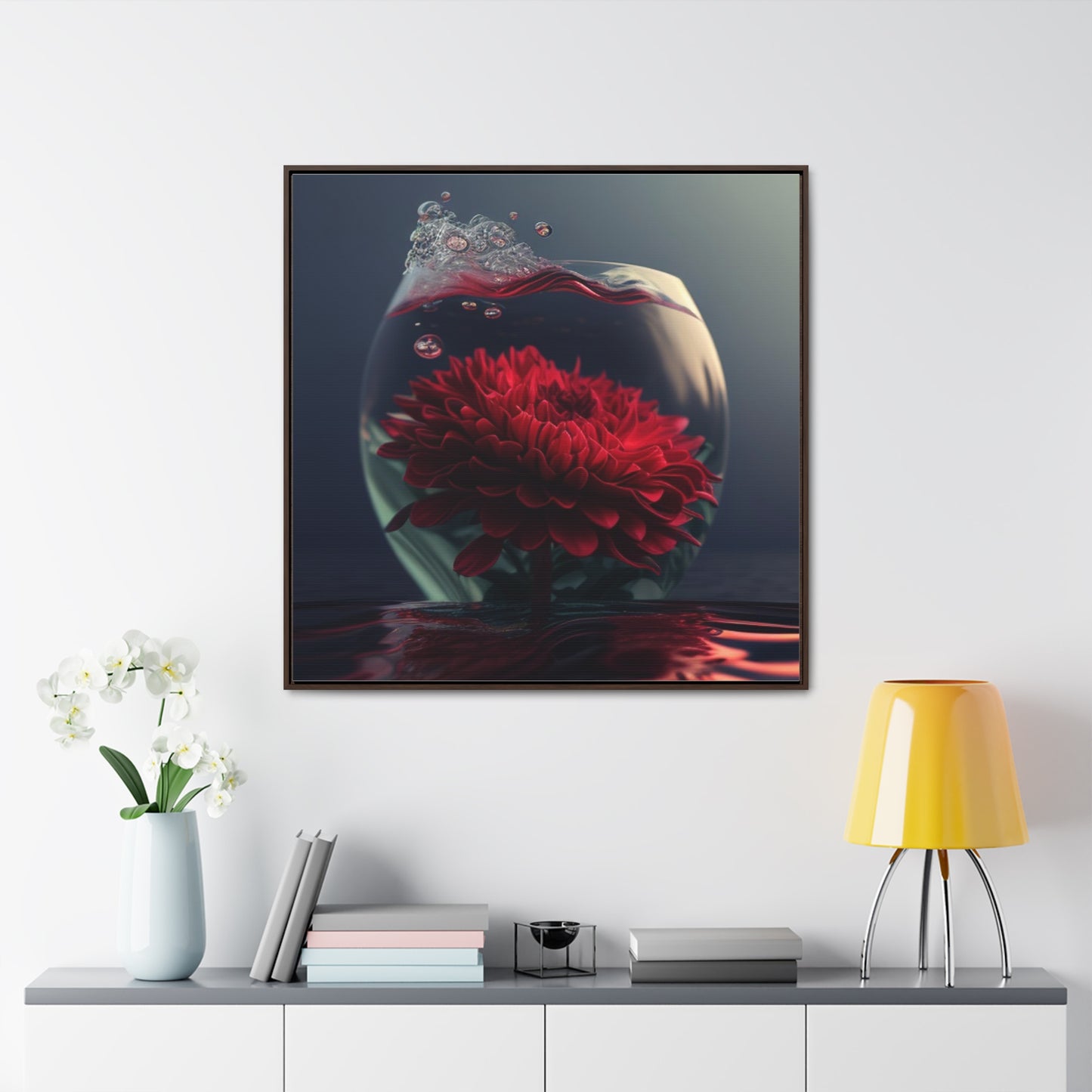 Gallery Canvas Wraps, Square Frame Chrysanthemum 1