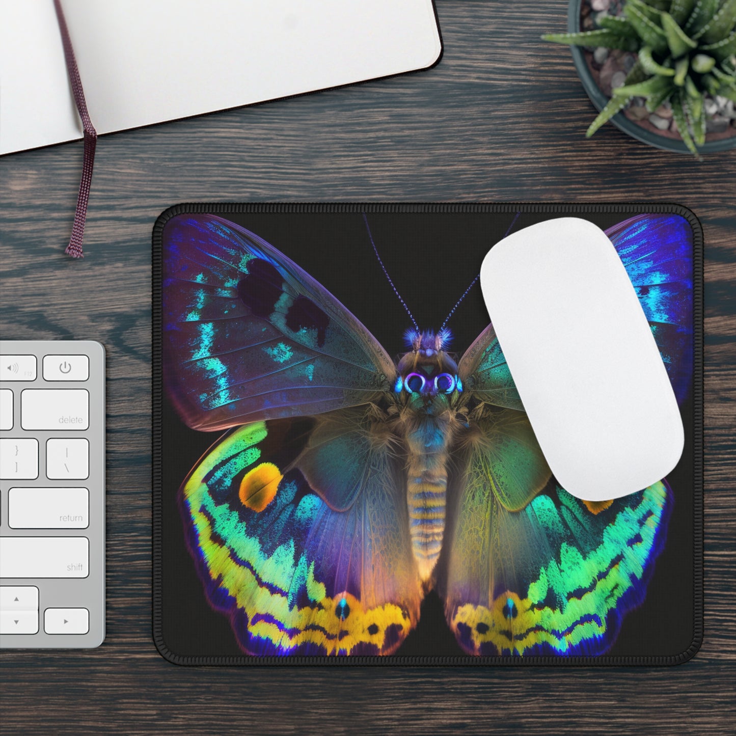 Gaming Mouse Pad  Neon Hue Butterfly 4