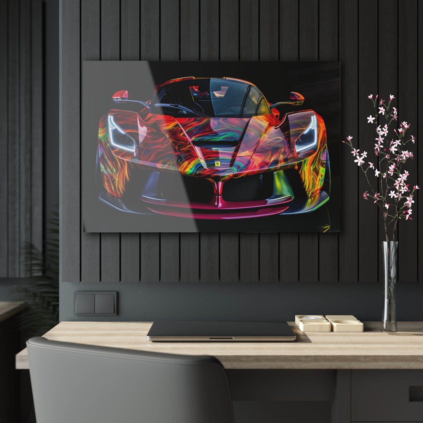 Acrylic Prints Ferrari Neon 3