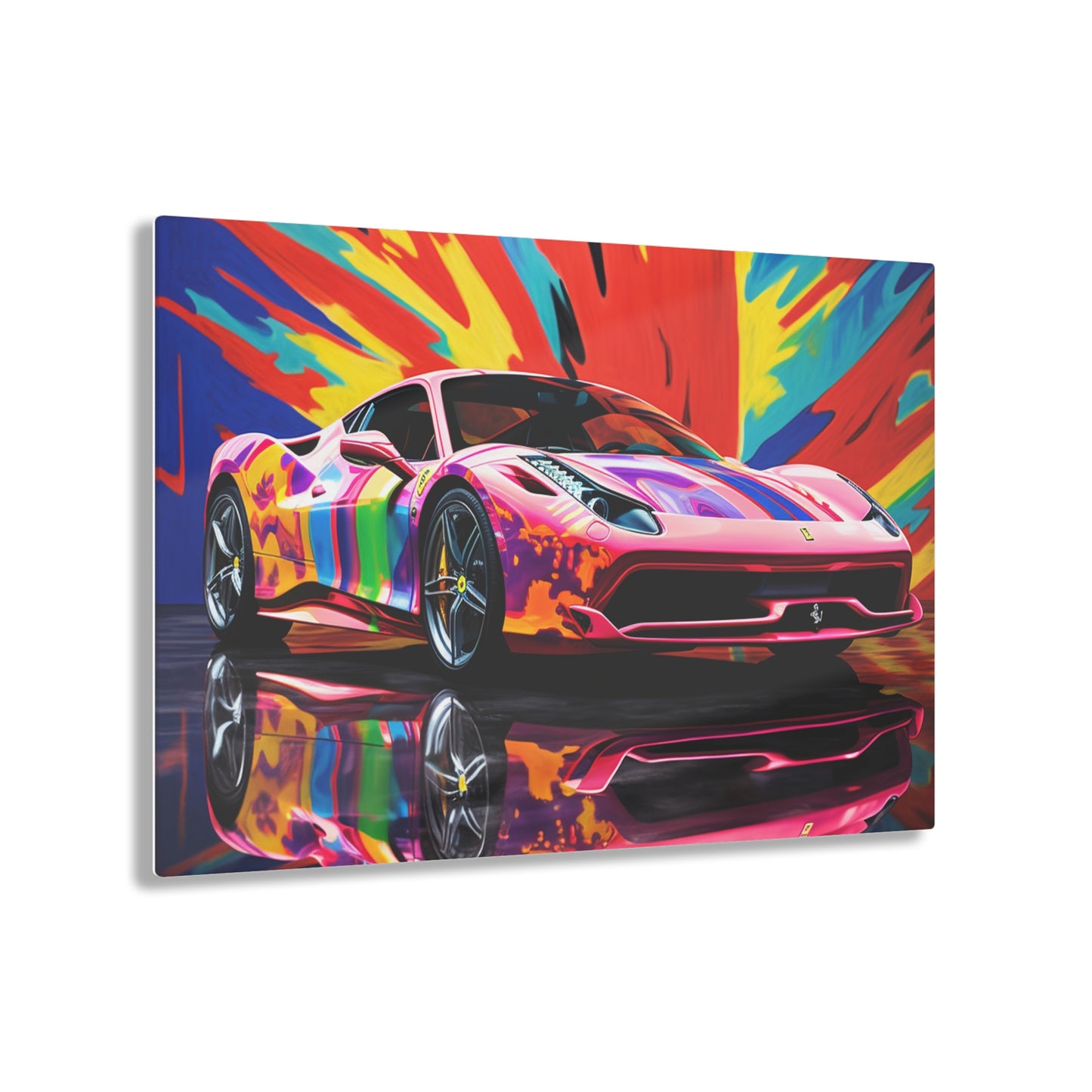 Acrylic Prints Hyper Colorfull Ferrari 3