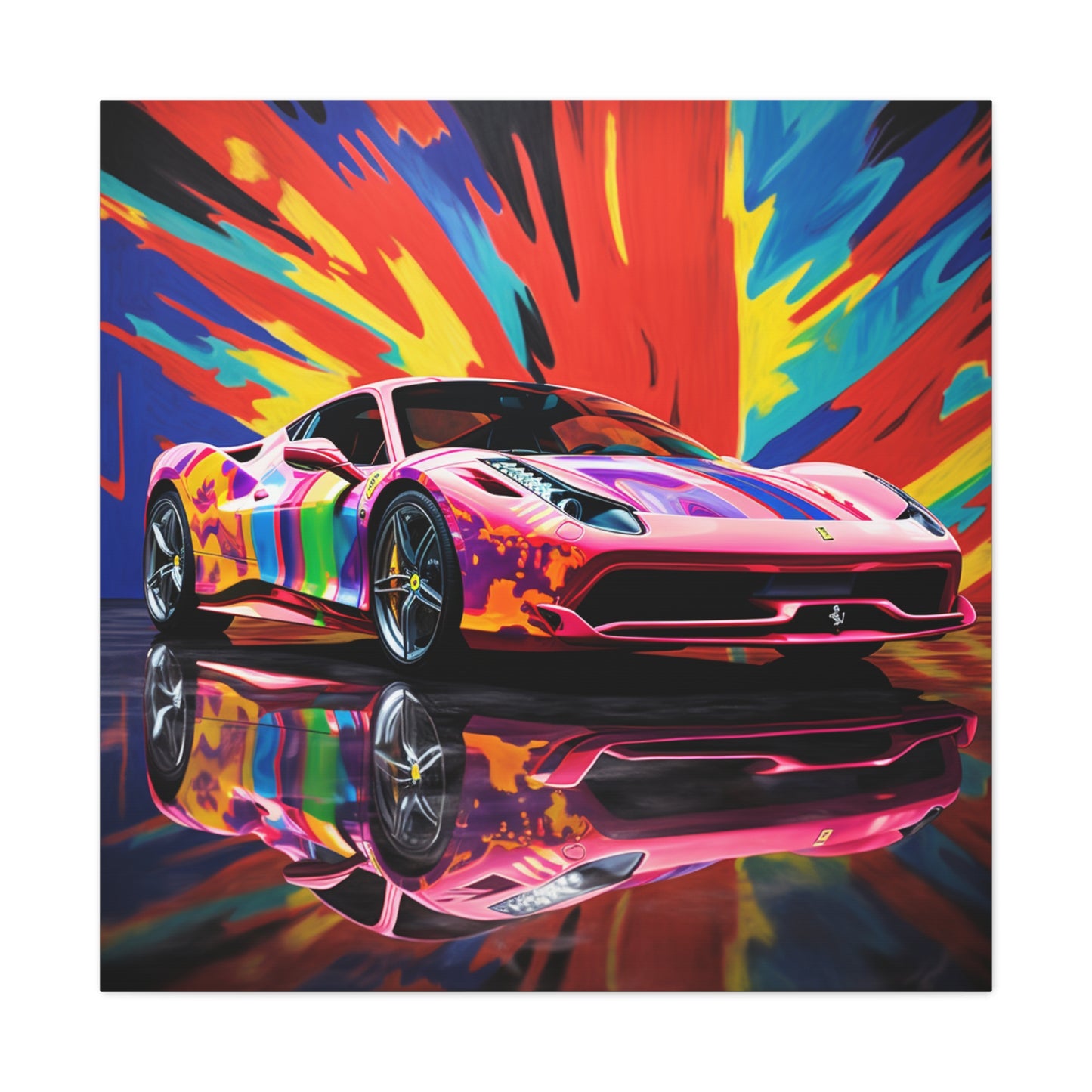 Canvas Gallery Wraps Hyper Colorfull Ferrari 3