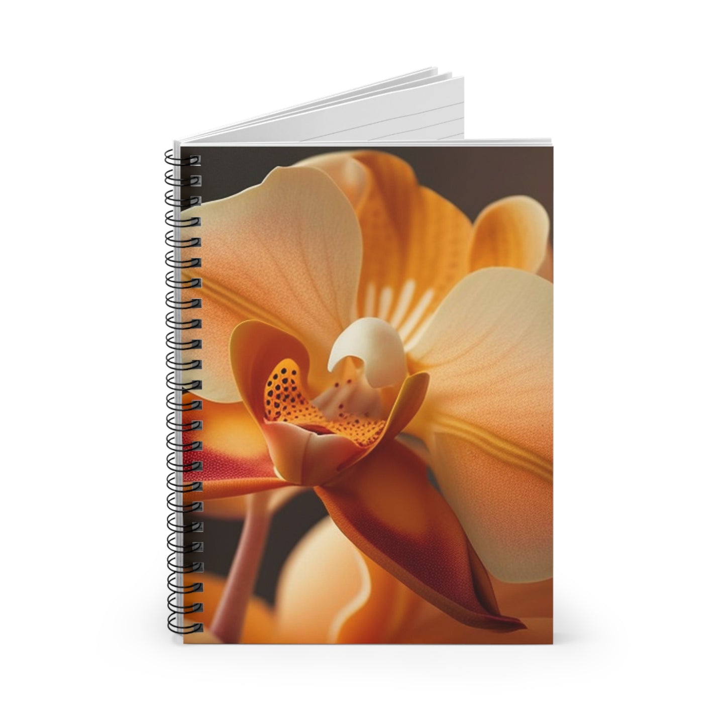 Spiral Notebook - Ruled Line Orange Orchid 3
