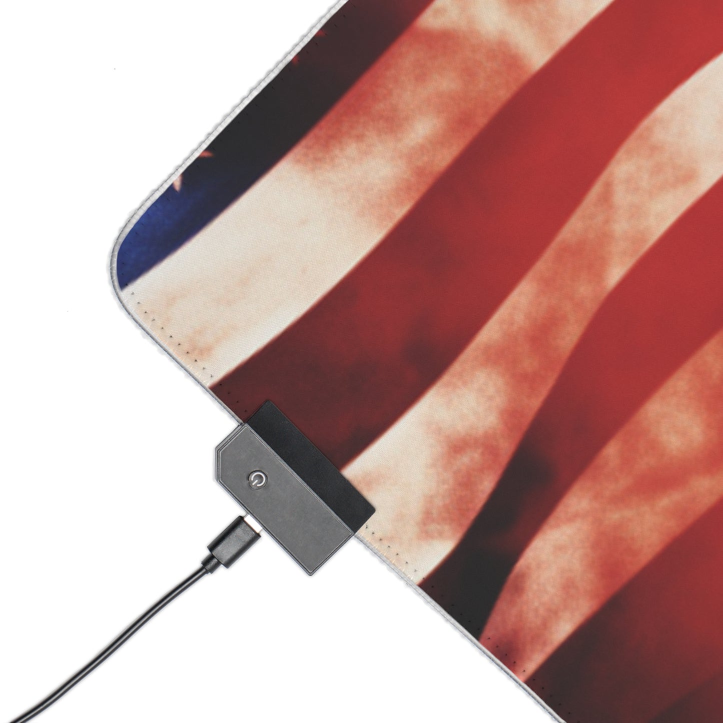 LED Gaming Mouse Pad Abstract American Flag Background Bugatti 3