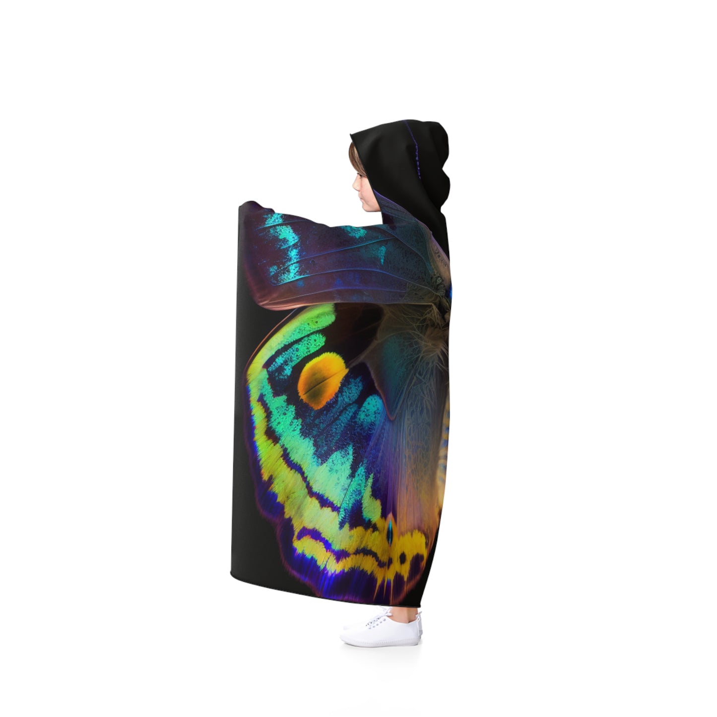 Hooded Blanket Neon Hue Butterfly 4