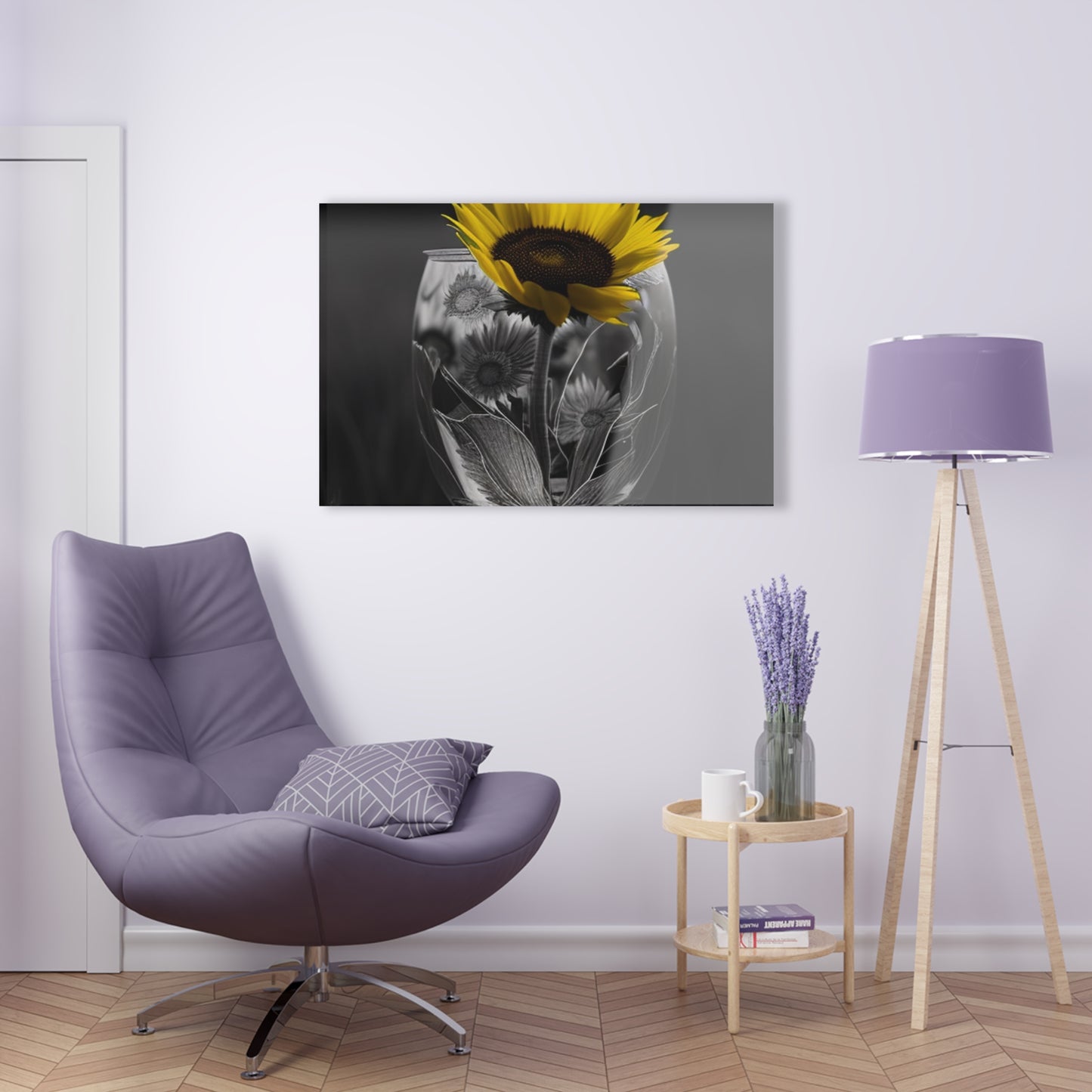 Acrylic Prints Yellw Sunflower in a vase 1