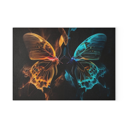 Glass Cutting Board Kiss Neon Butterfly 2