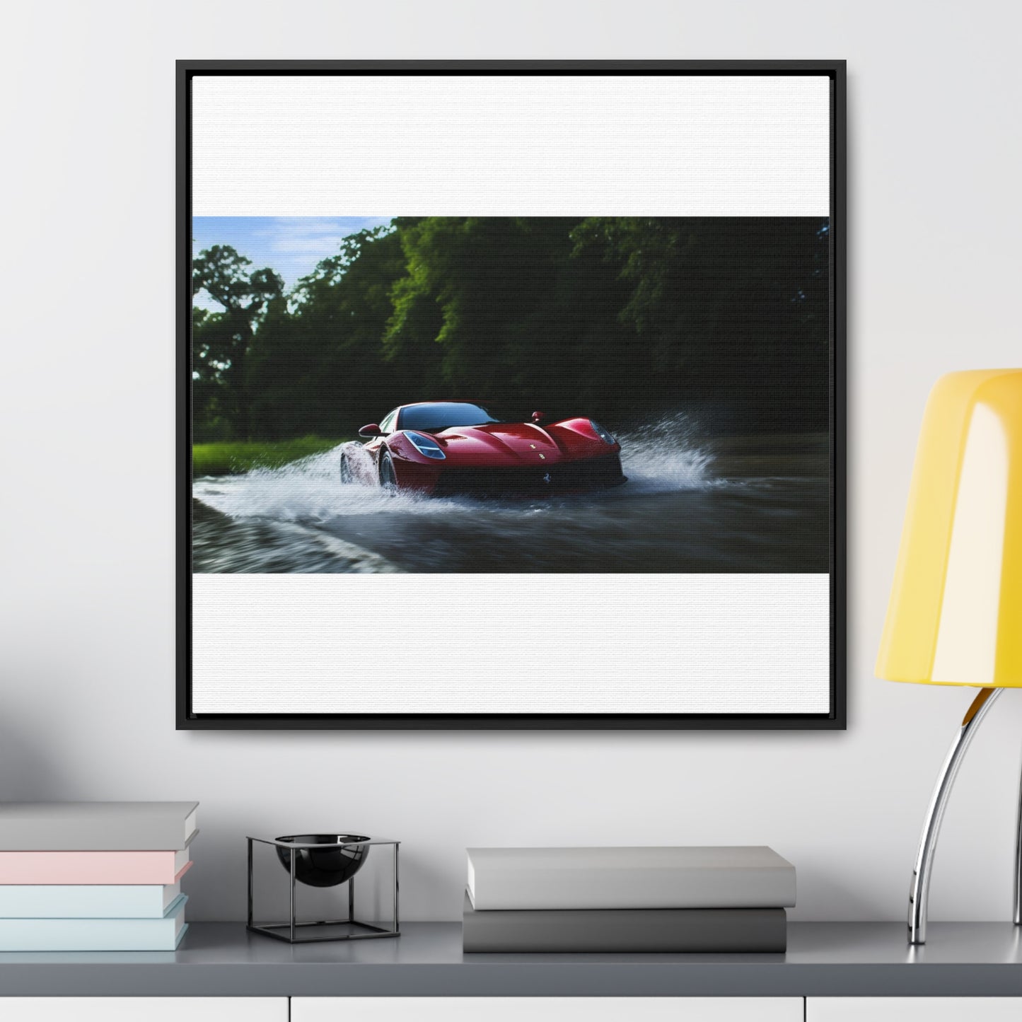 Gallery Canvas Wraps, Square Frame Water Ferrari Splash 1