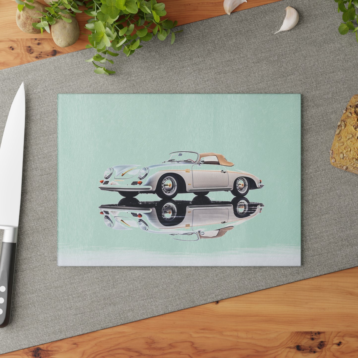 Glass Cutting Board 911 Speedster on water 2