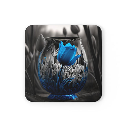 Corkwood Coaster Set Tulip Blue 1